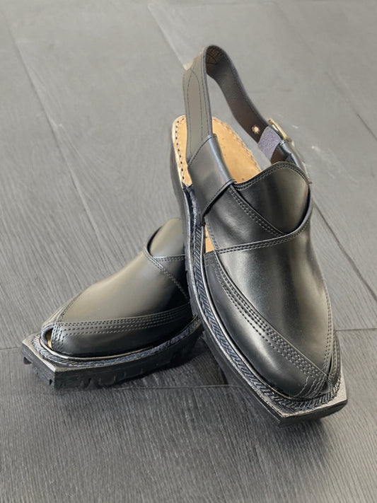 NOROZI Medicated CHAPPAL (BLACK )