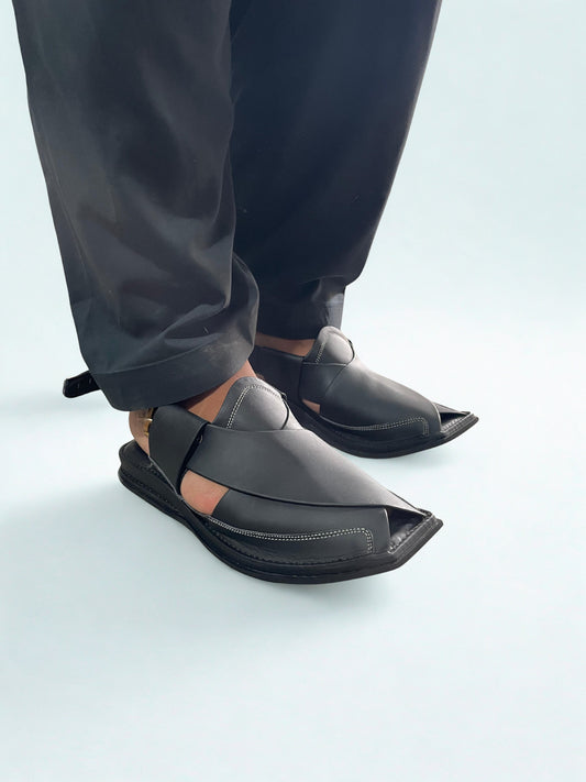 Peshawar Zalmi Medicated Chappal (BLACK)