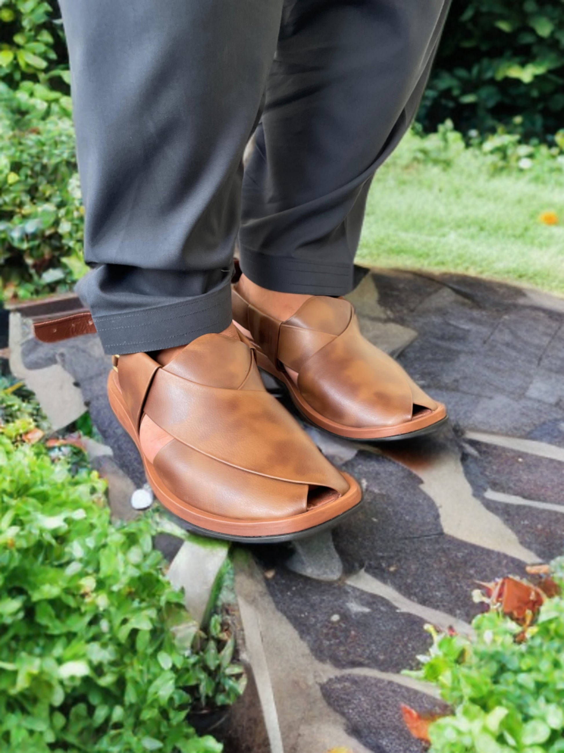 Round Shape Medicated Chappal (BOUBLE SHADE )