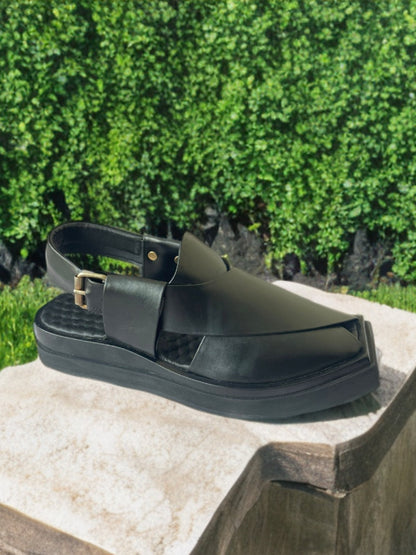 KAPPTAN Medicated CHAPPAL (BLACK )