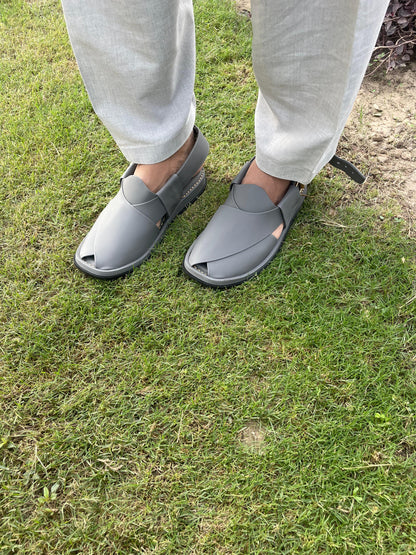Round Shape Medicated Chappal (Gray)