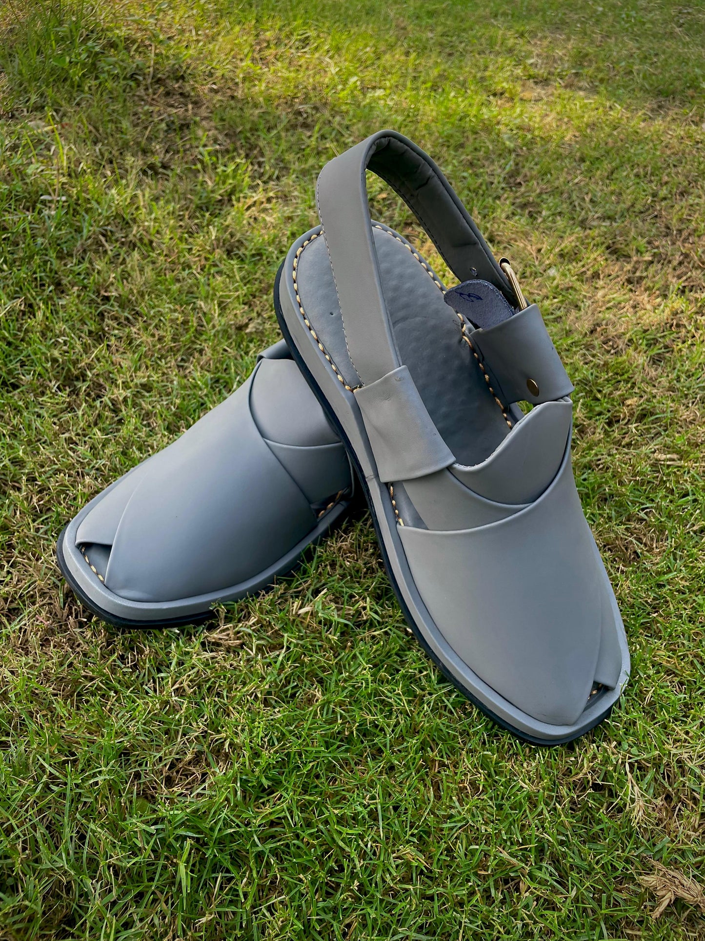 Round Shape Medicated Chappal (Gray)