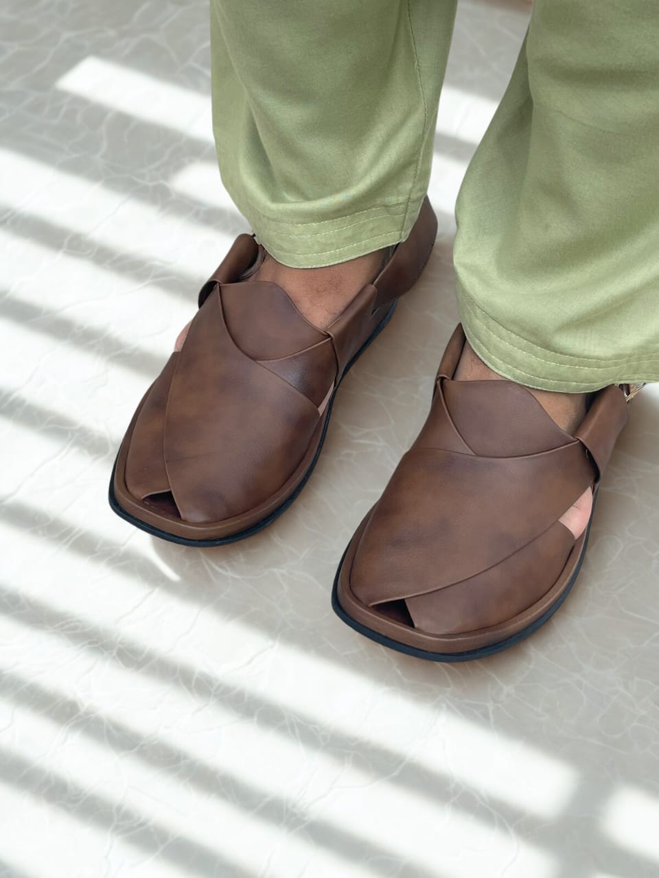 Round Shape Medicated Chappal (DOUBLE SHADE)