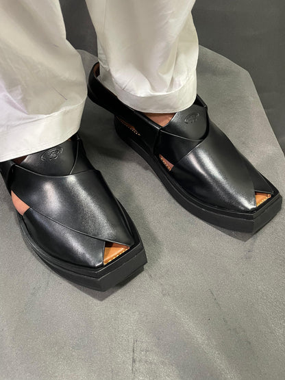 KAPPTAN Medicated CHAPPAL (BLACK )